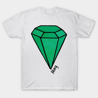 May Emerald Birthstone T-Shirt